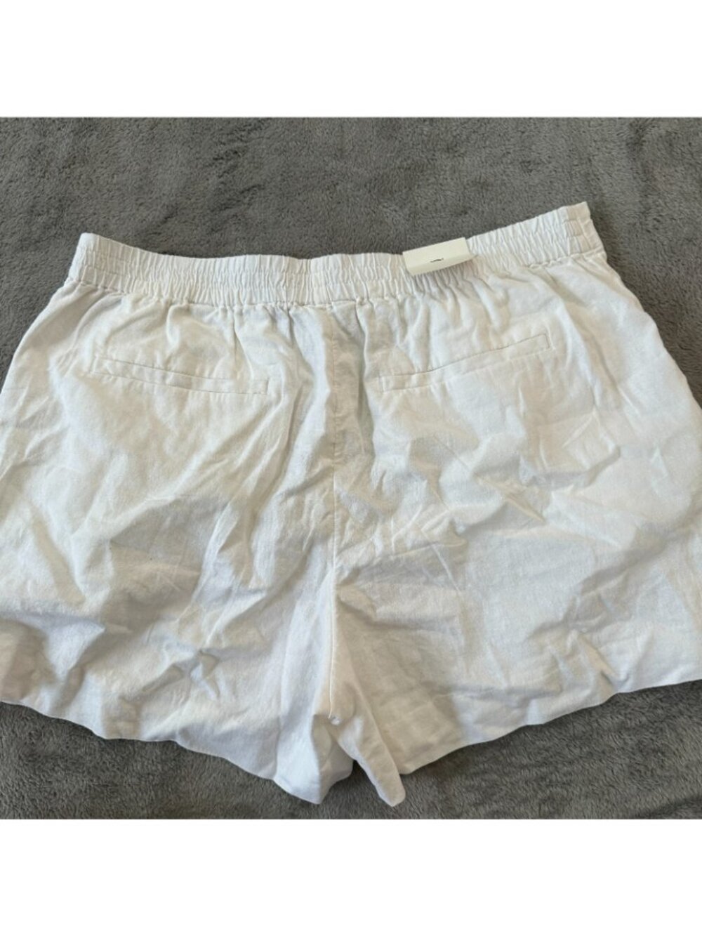 NWT Banana Republic Factory 2026 White Linen Blend Shorts Women's LARGE - Picture 8 of 8